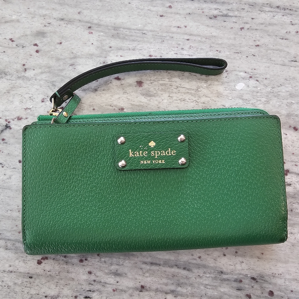 Kate Spade large leather wristlet.